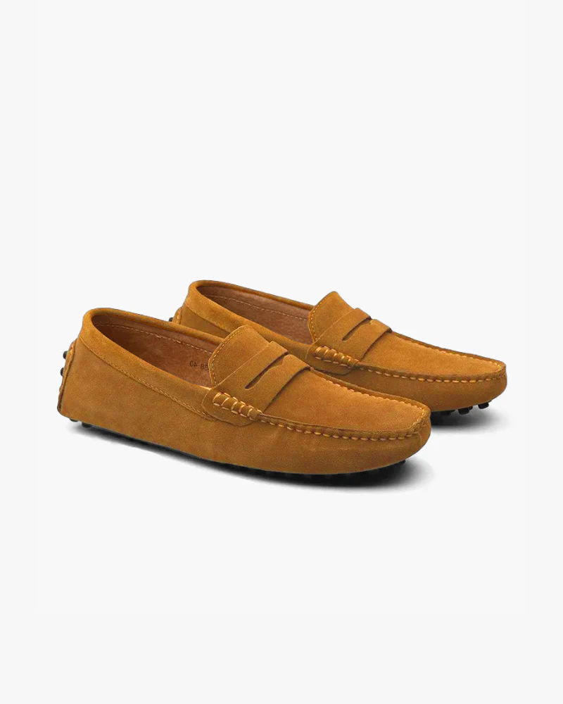 Men's Suede Driver Loafers | Slip-On Casual Dress Shoes
