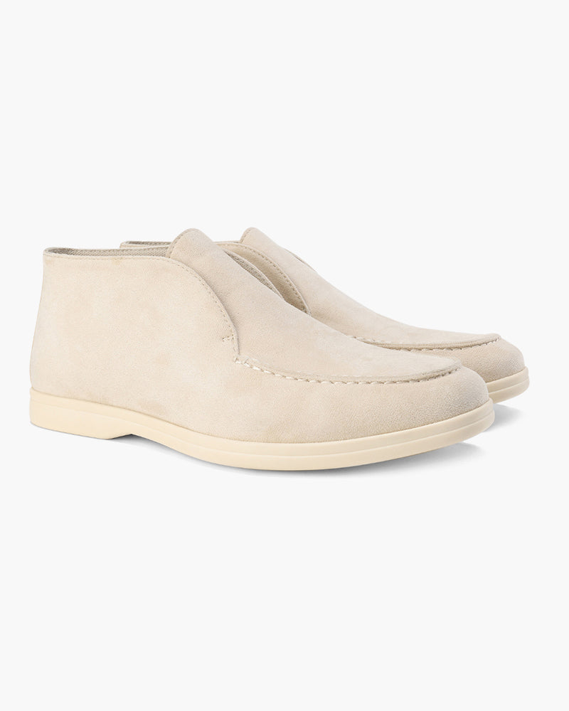 Men's High-Cut Slip-On Suede Loafers | Smart Casual Dress Shoes