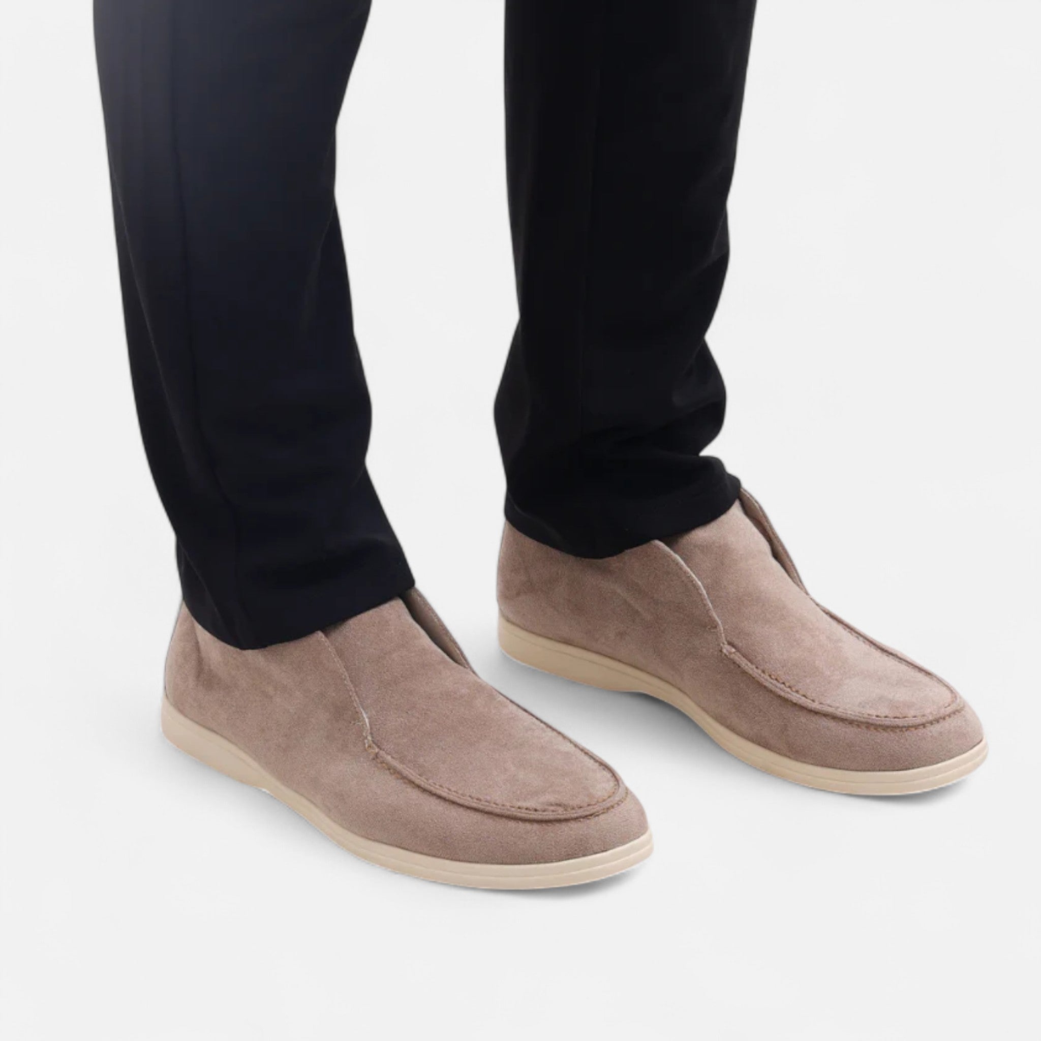 Men's High-Cut Suede Loafers | Smart Casual Dress Shoes