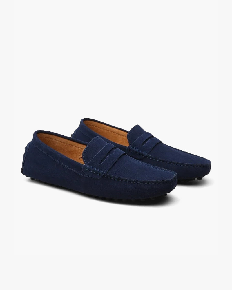Men's Suede Driver Loafers | Slip-On Casual Dress Shoes