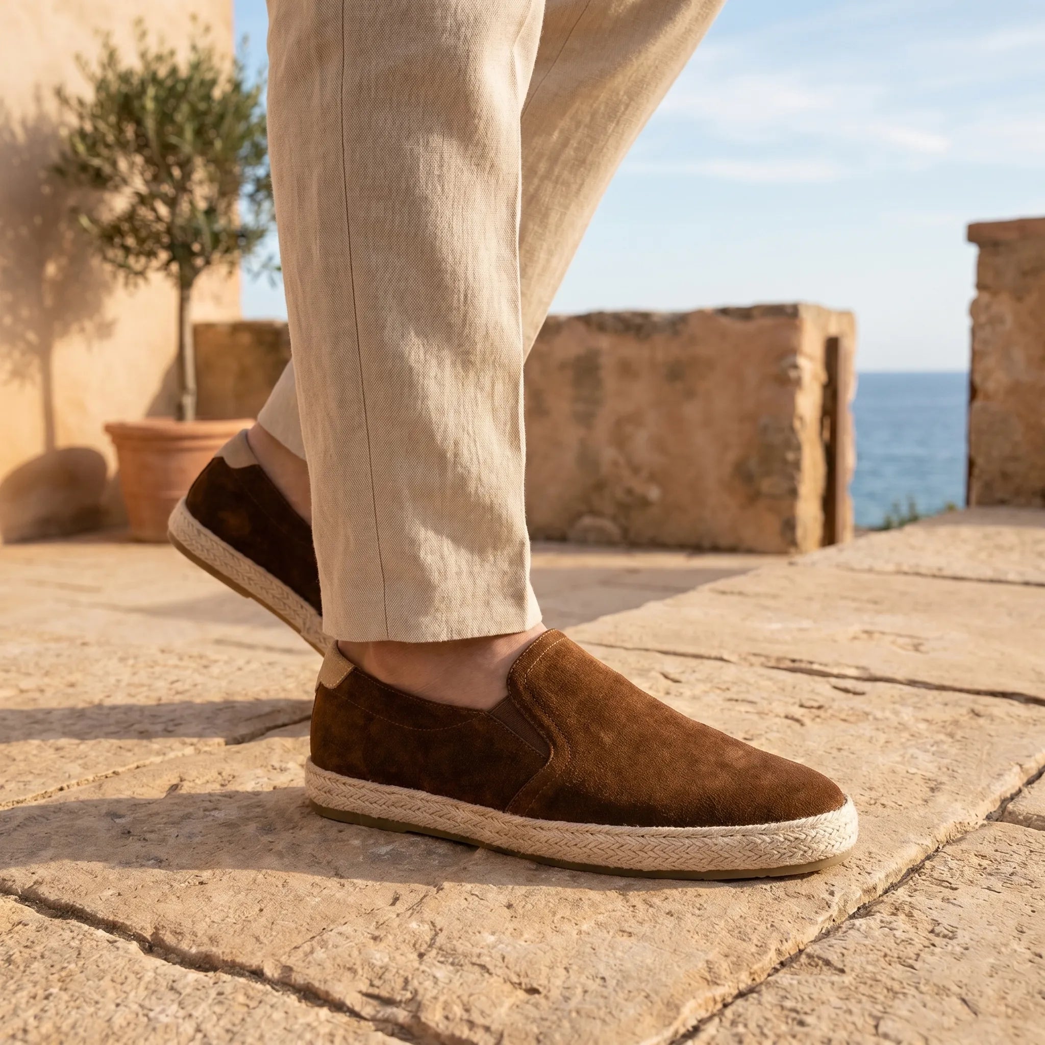 Men's Suede Flat Loafers | Classic Slip-On Casual Dress Shoes