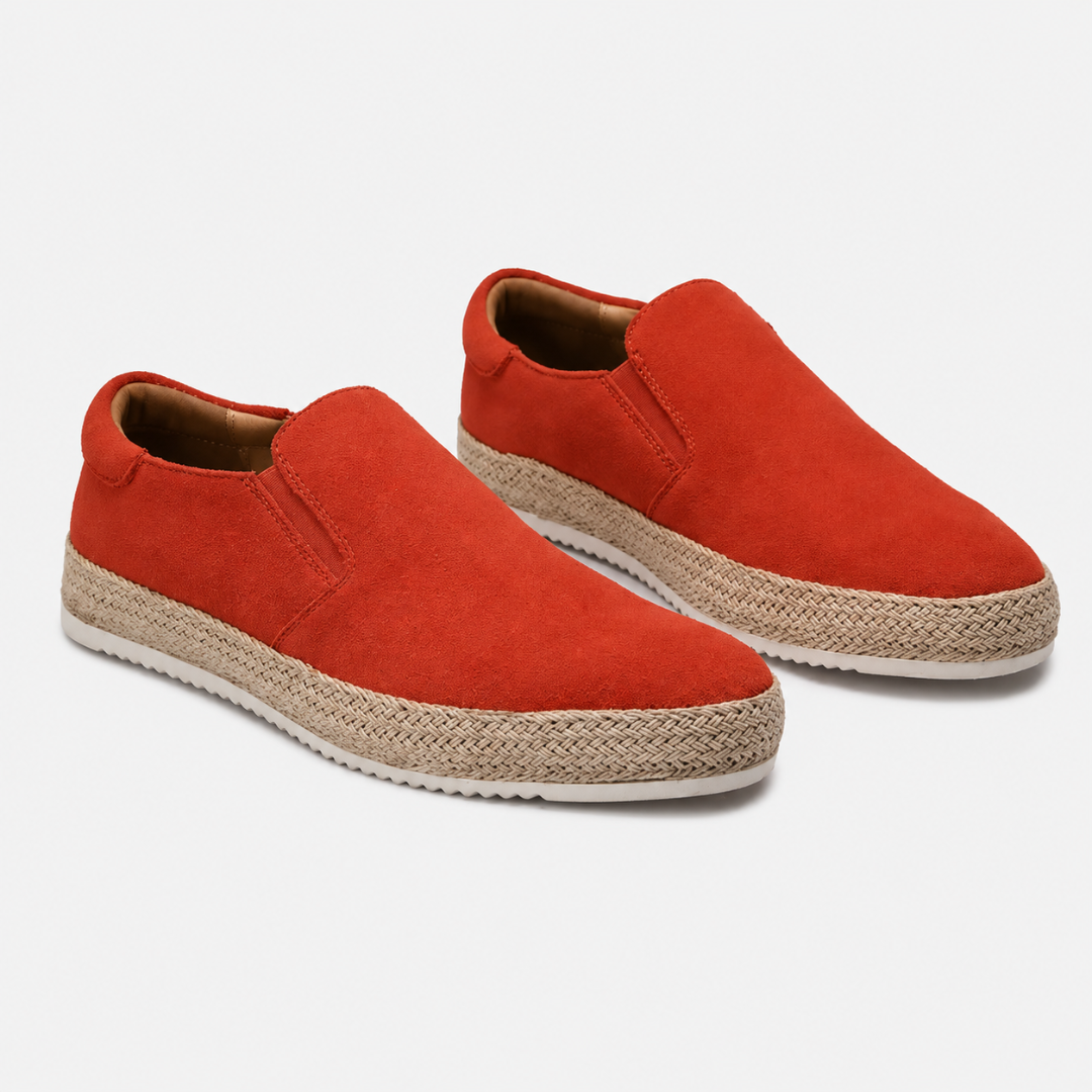 Men's Suede Flat Loafers | Classic Slip-On Casual Dress Shoes