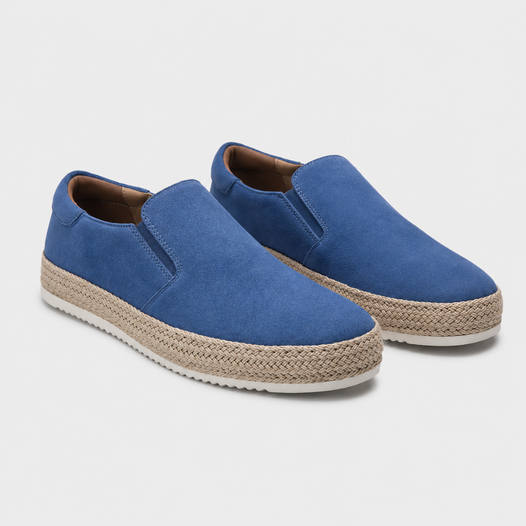Men's Suede Flat Loafers | Classic Slip-On Casual Dress Shoes