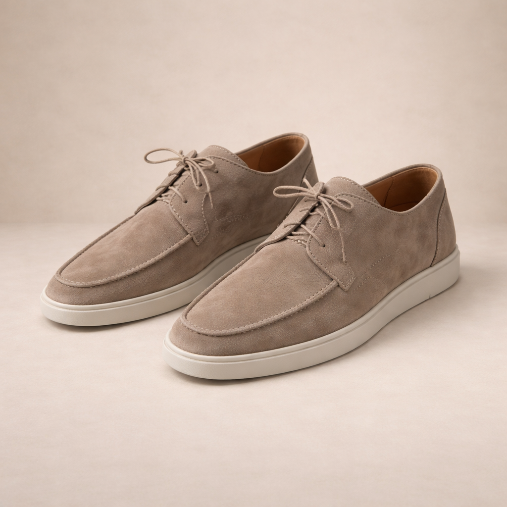 Men's Suede Lace-Up Dress Shoes | Classic Closed Toe Oxford Shoes