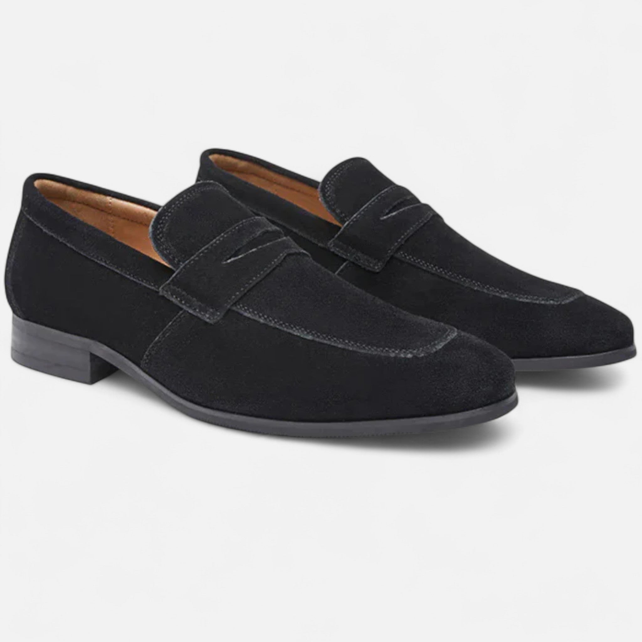 Men's Suede Penny Loafers | Classic Slip-On Dress Shoes
