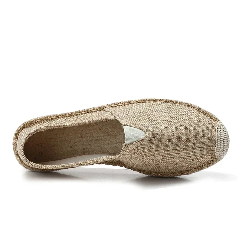 Men's Linen Espadrille Loafers | Lightweight Slip-On Casual Summer Shoes