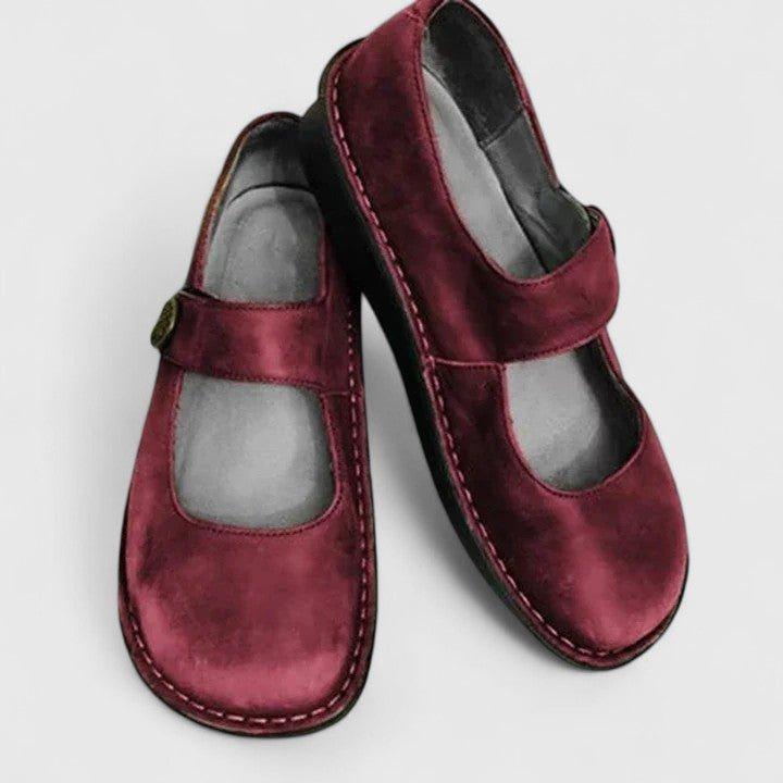 Women's Classic Mary Jane Flats | Rounded Toe Adjustable Strap Shoes