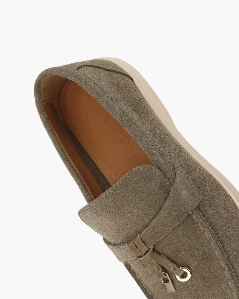 Women's Suede Loafers | Slip-On Flat Casual Everyday Shoes