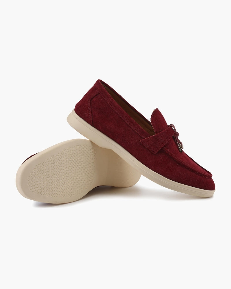 Women's Suede Loafers | Slip-On Flat Casual Everyday Shoes