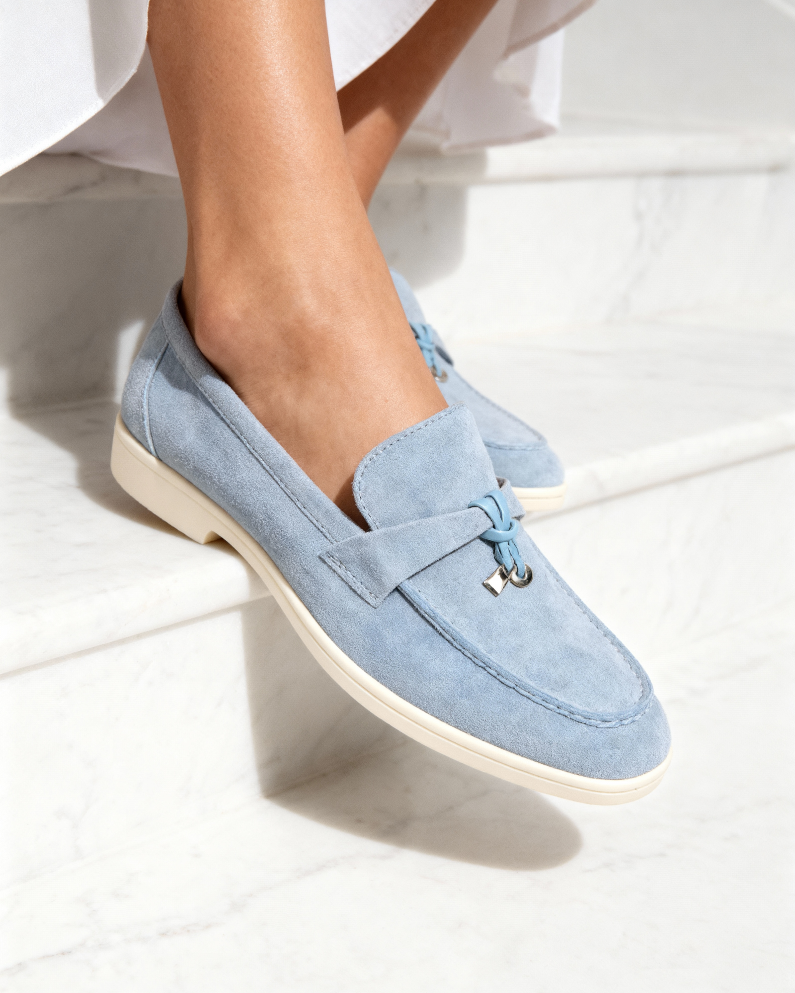 Women's Suede Loafers | Slip-On Flat Casual Everyday Shoes