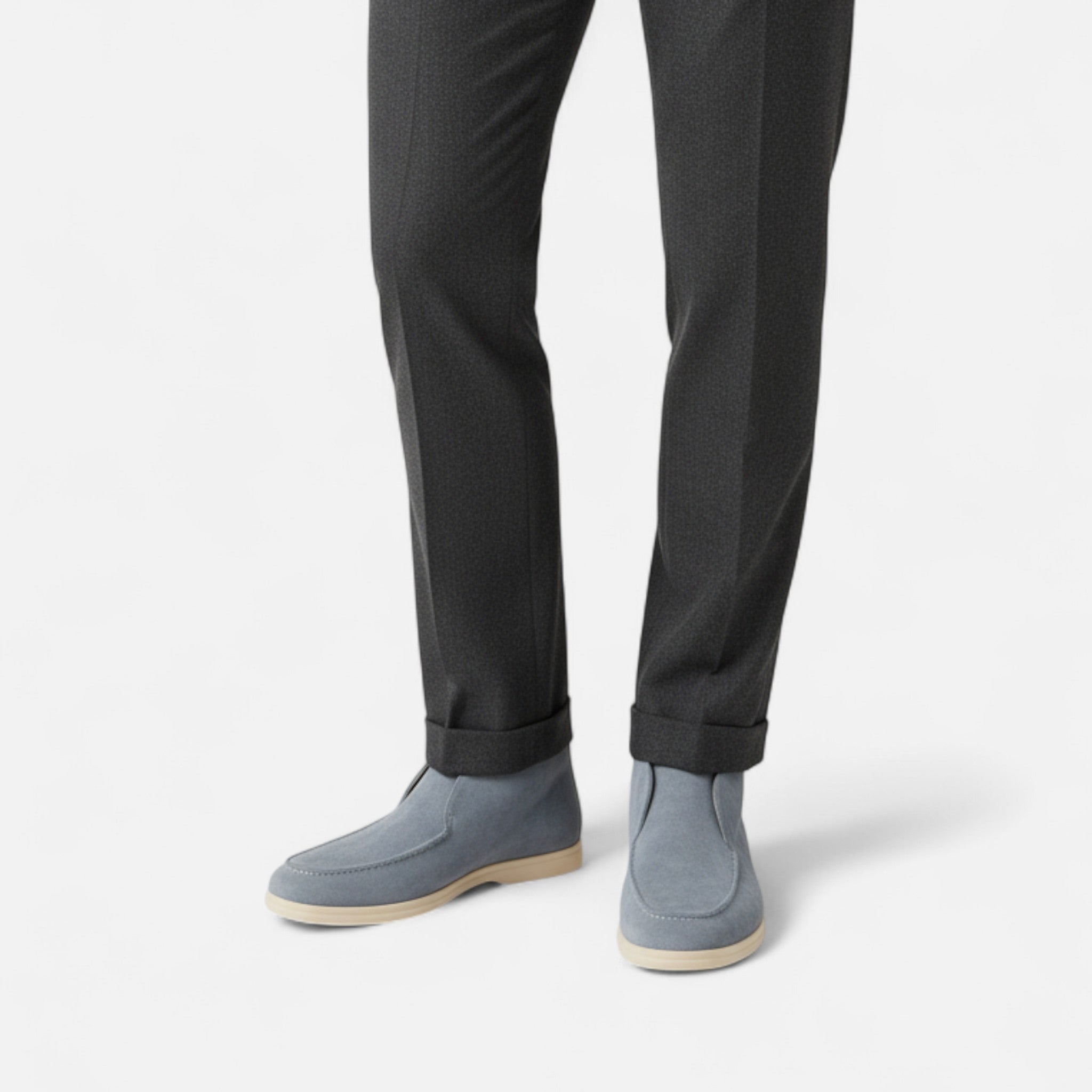 Men's High-Cut Suede Loafers | Smart Casual Dress Shoes