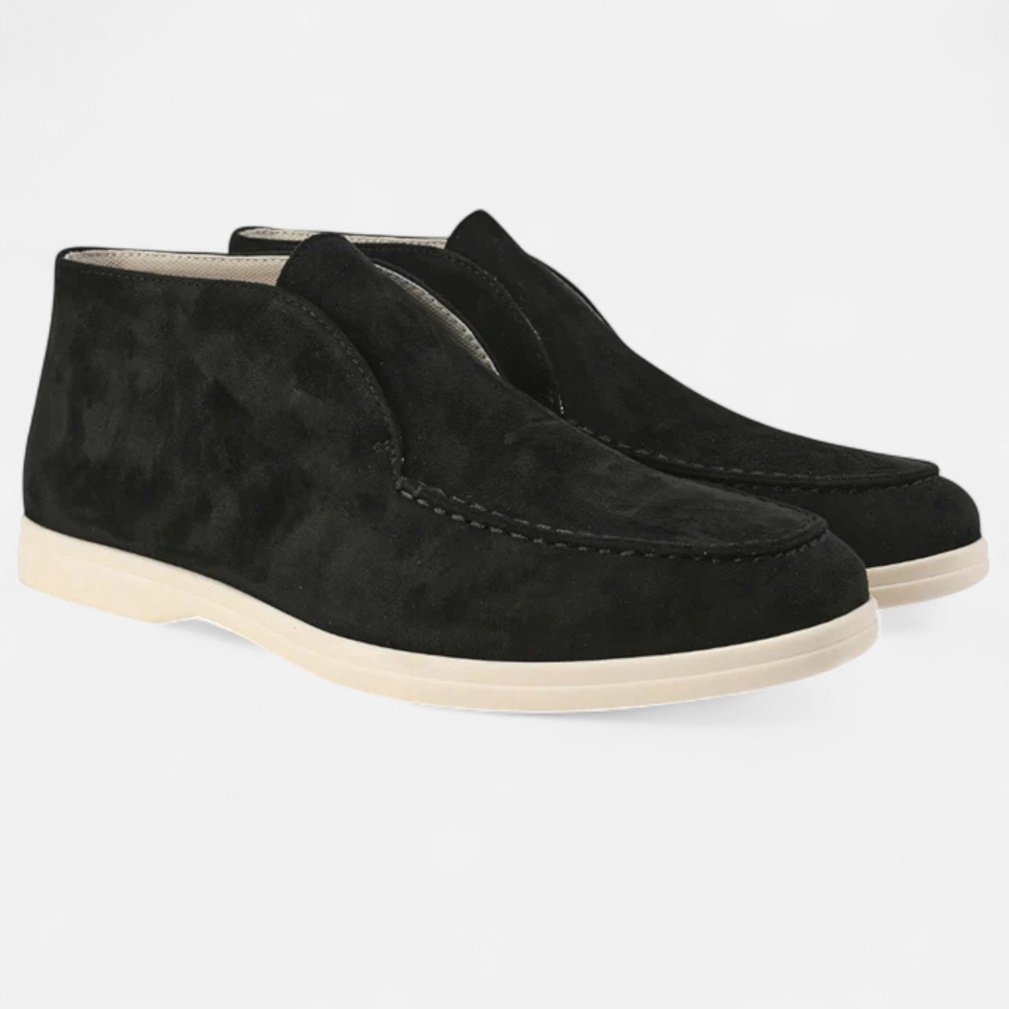 Men's High-Cut Suede Loafers | Smart Casual Dress Shoes