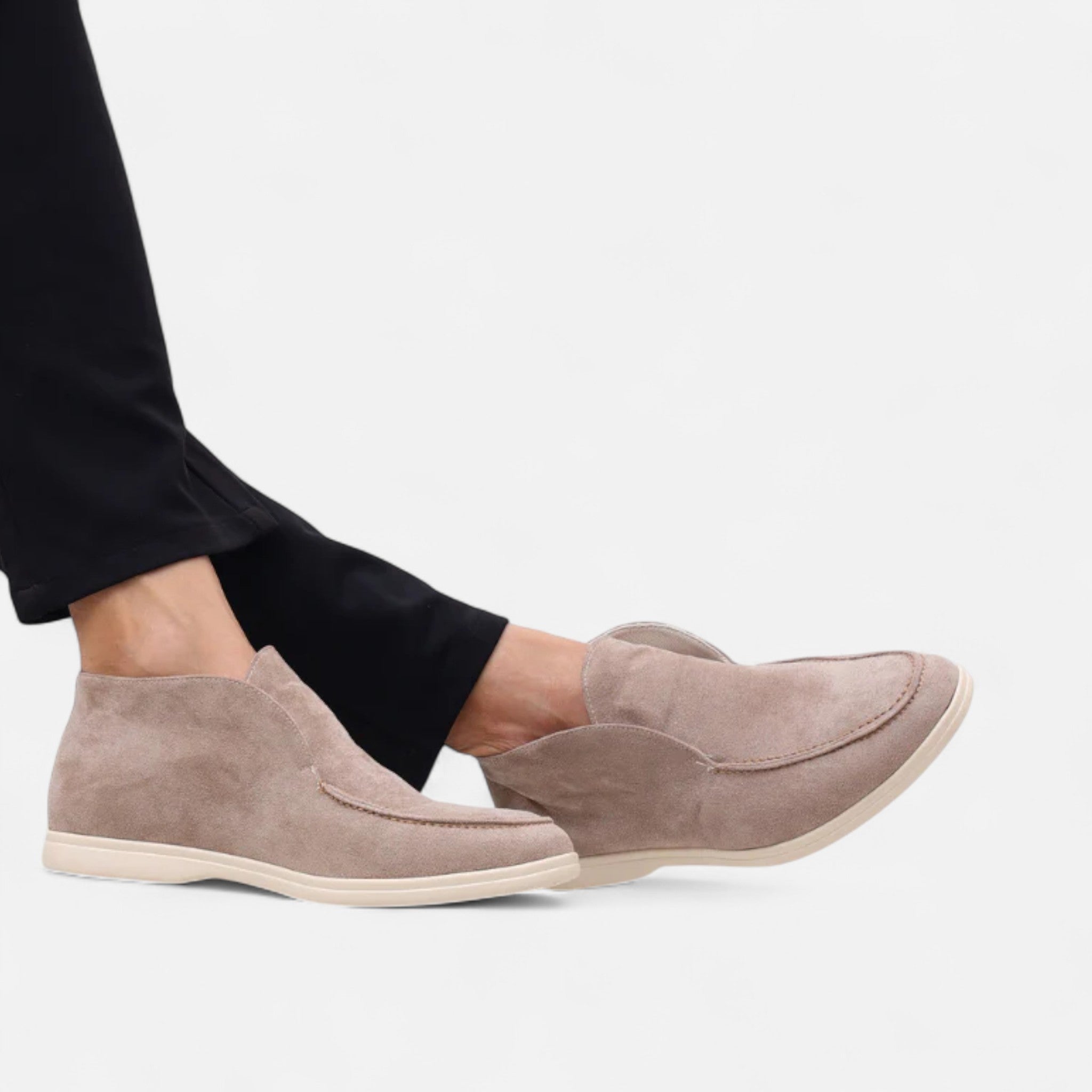 Men's High-Cut Suede Loafers | Smart Casual Dress Shoes