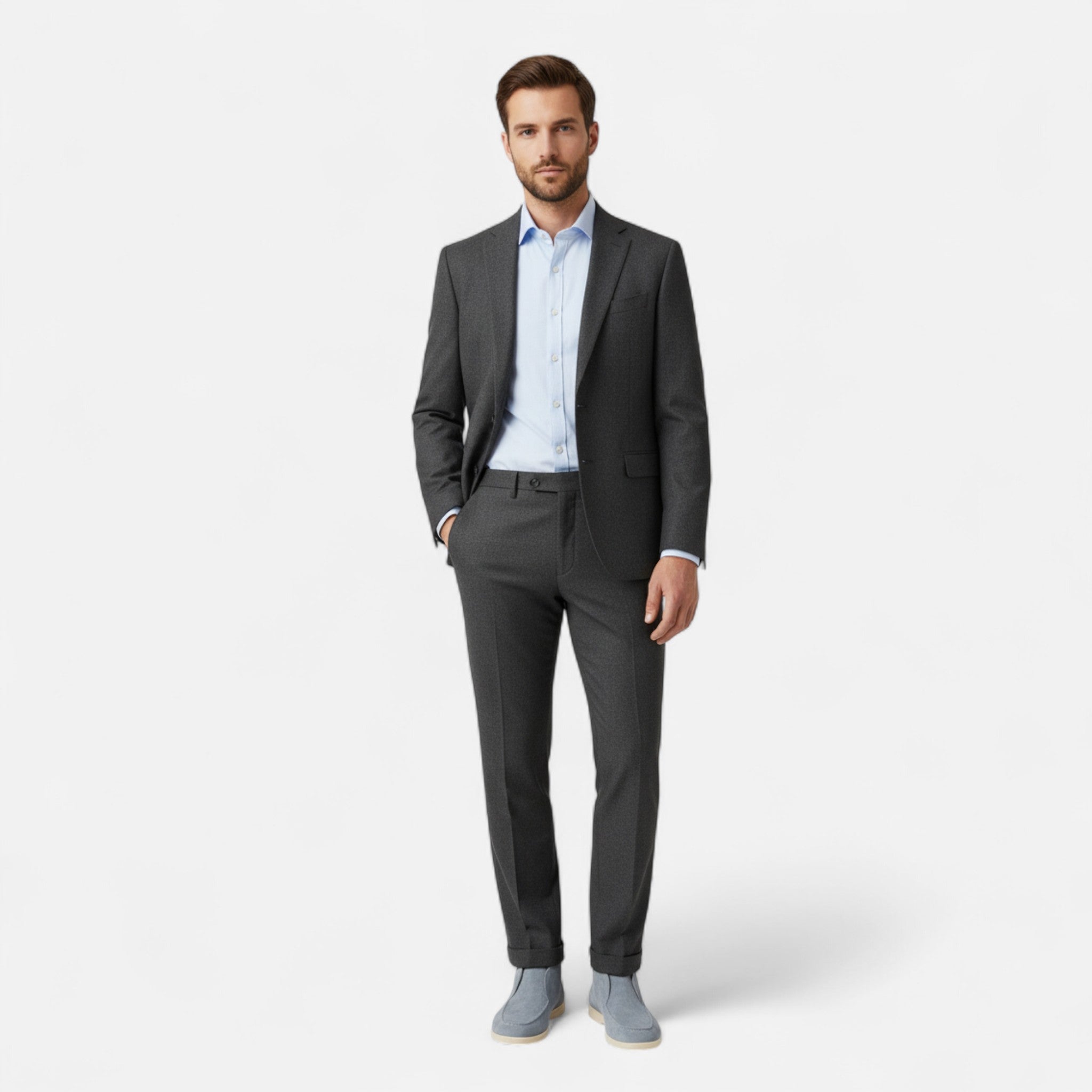 Men's High-Cut Suede Loafers | Smart Casual Dress Shoes