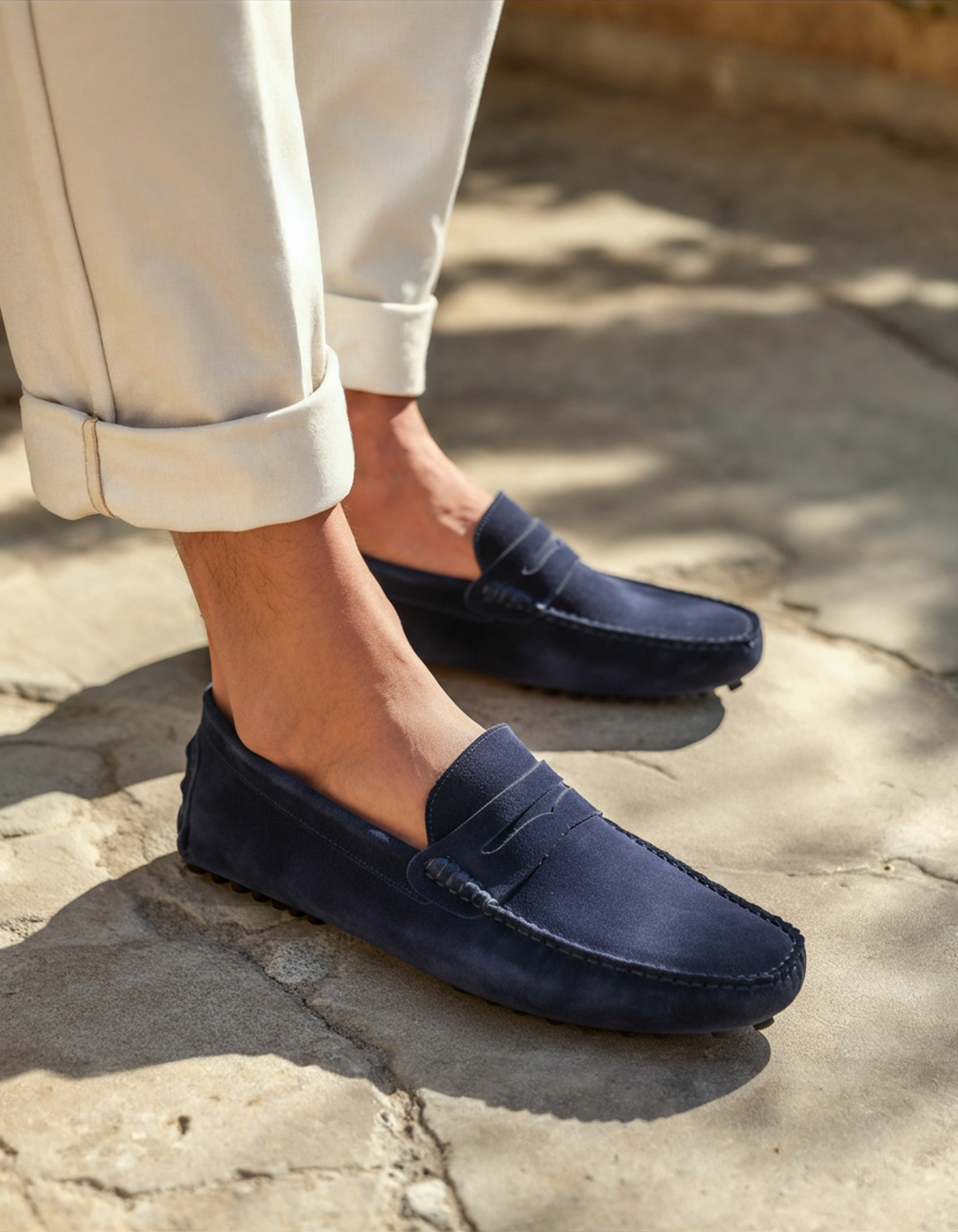 Men's Suede Driver Loafers | Slip-On Casual Dress Shoes