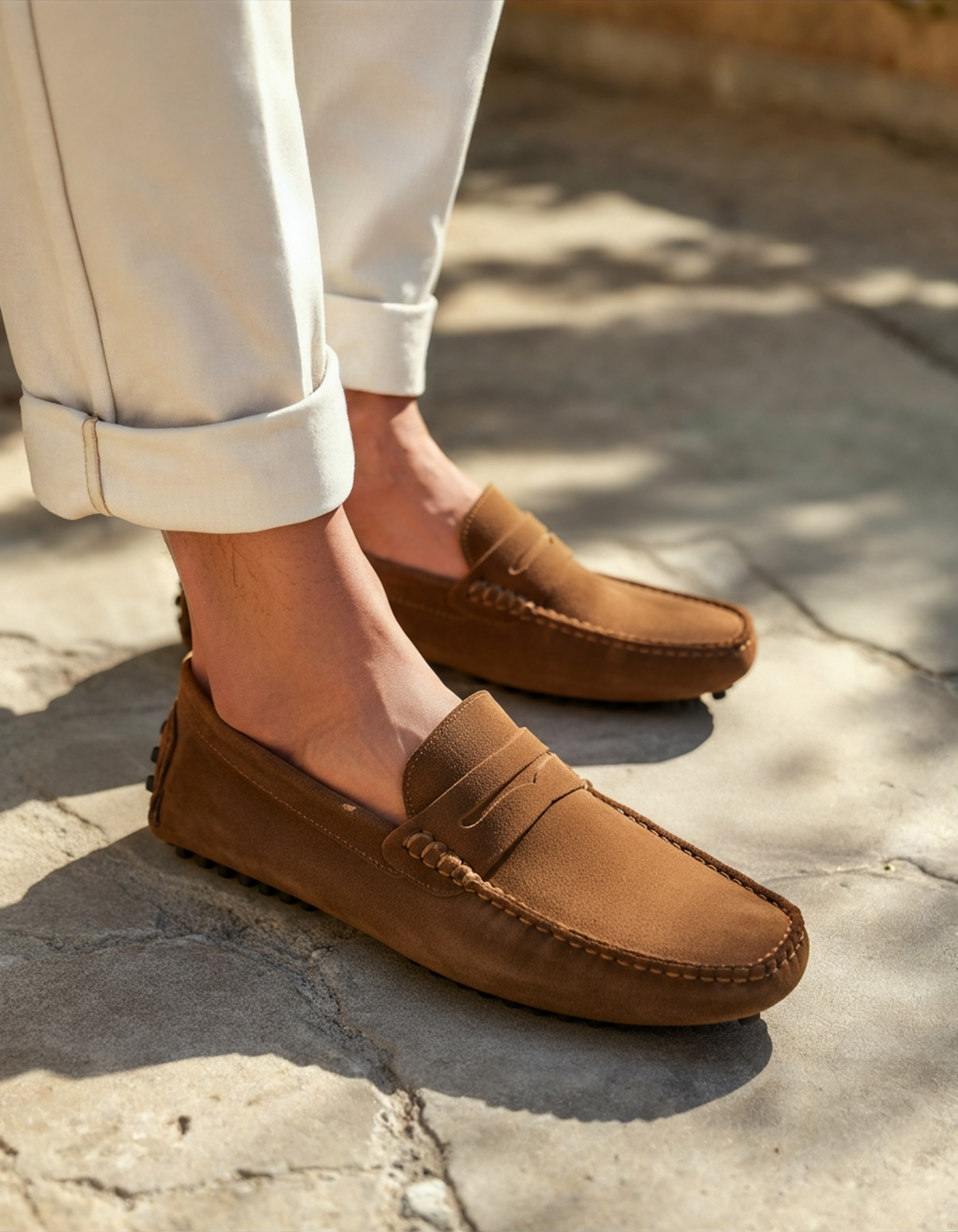 Men's Suede Driver Loafers | Slip-On Casual Dress Shoes