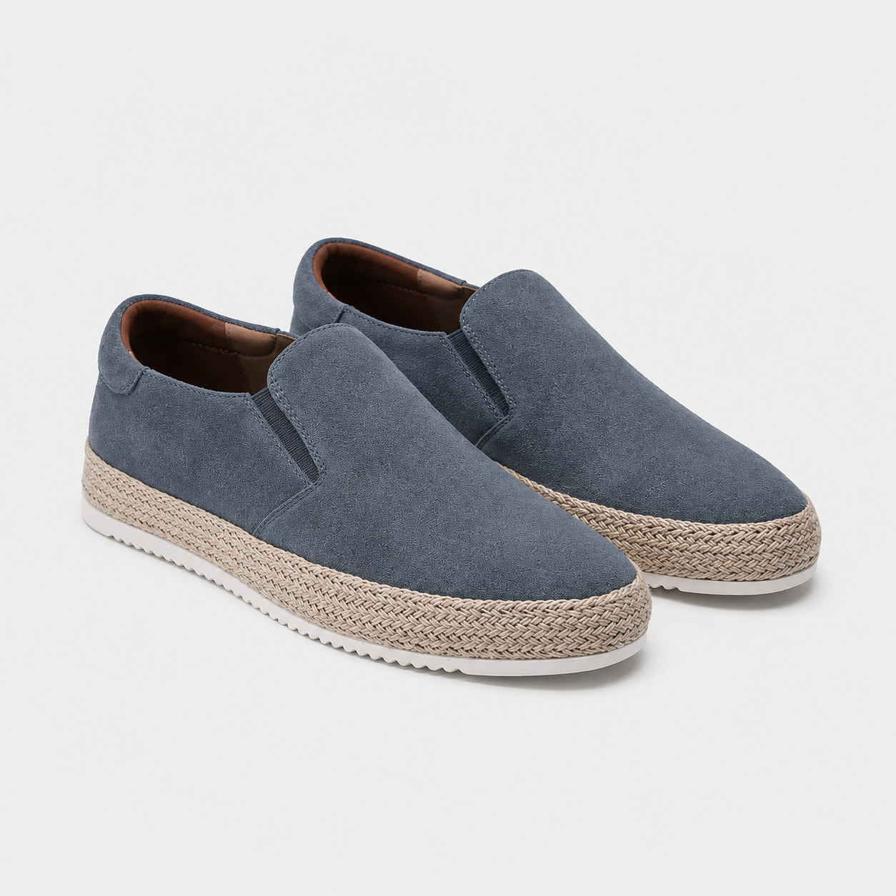 Men's Suede Flat Loafers | Classic Slip-On Casual Dress Shoes