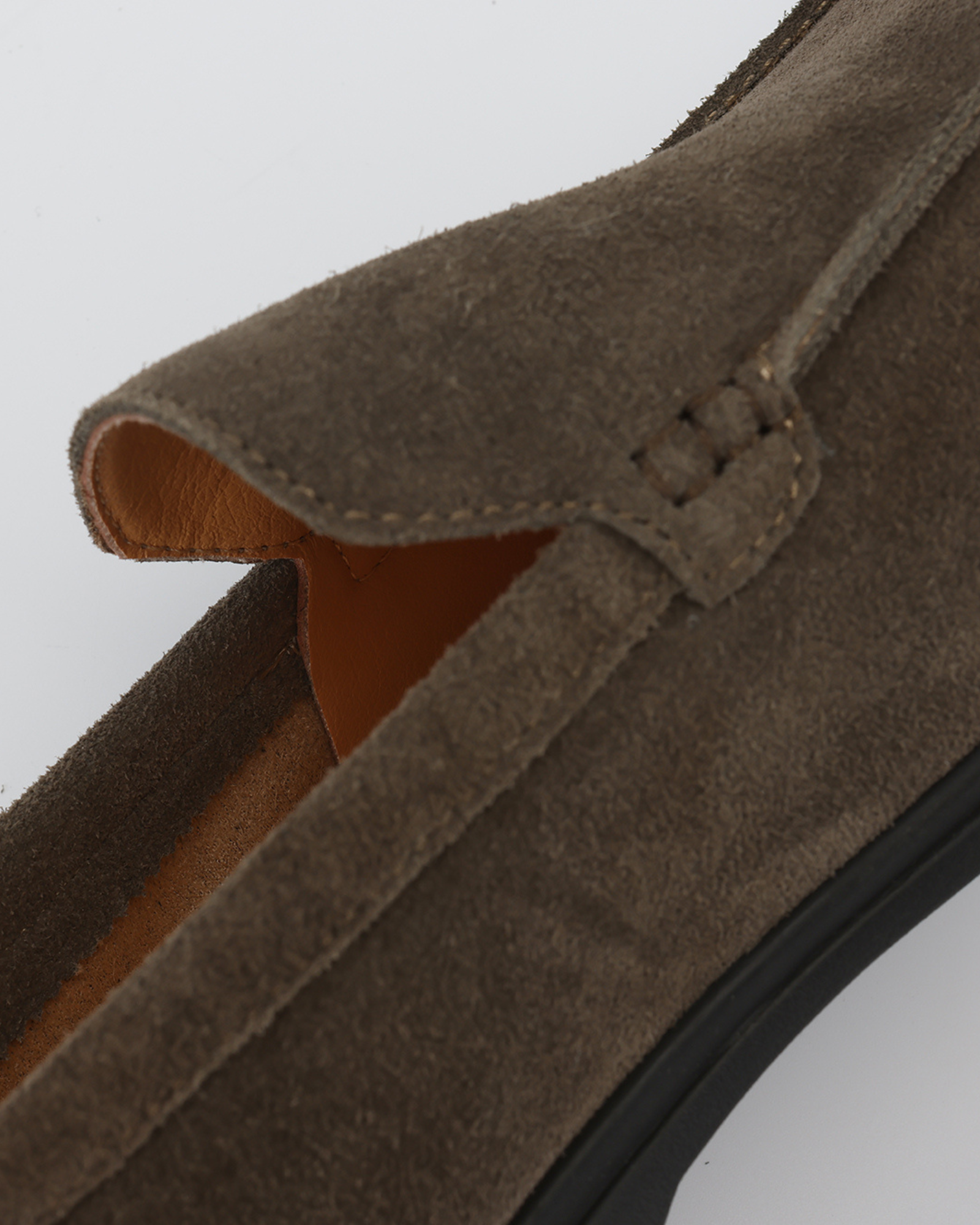 Men's Suede Loafers | Contrast Black Sole Slip-On Shoes