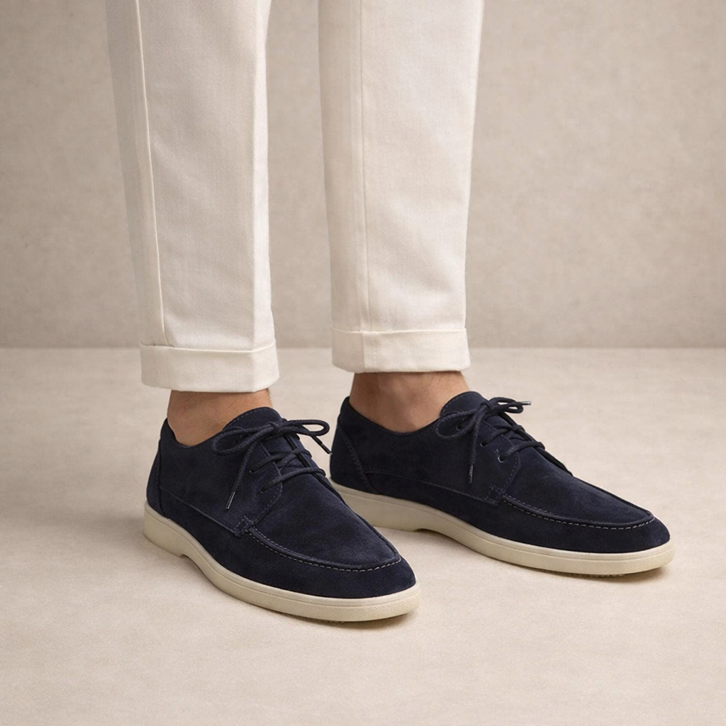 Men's Suede Lace-Up Dress Shoes | Classic Closed Toe Oxford Shoes