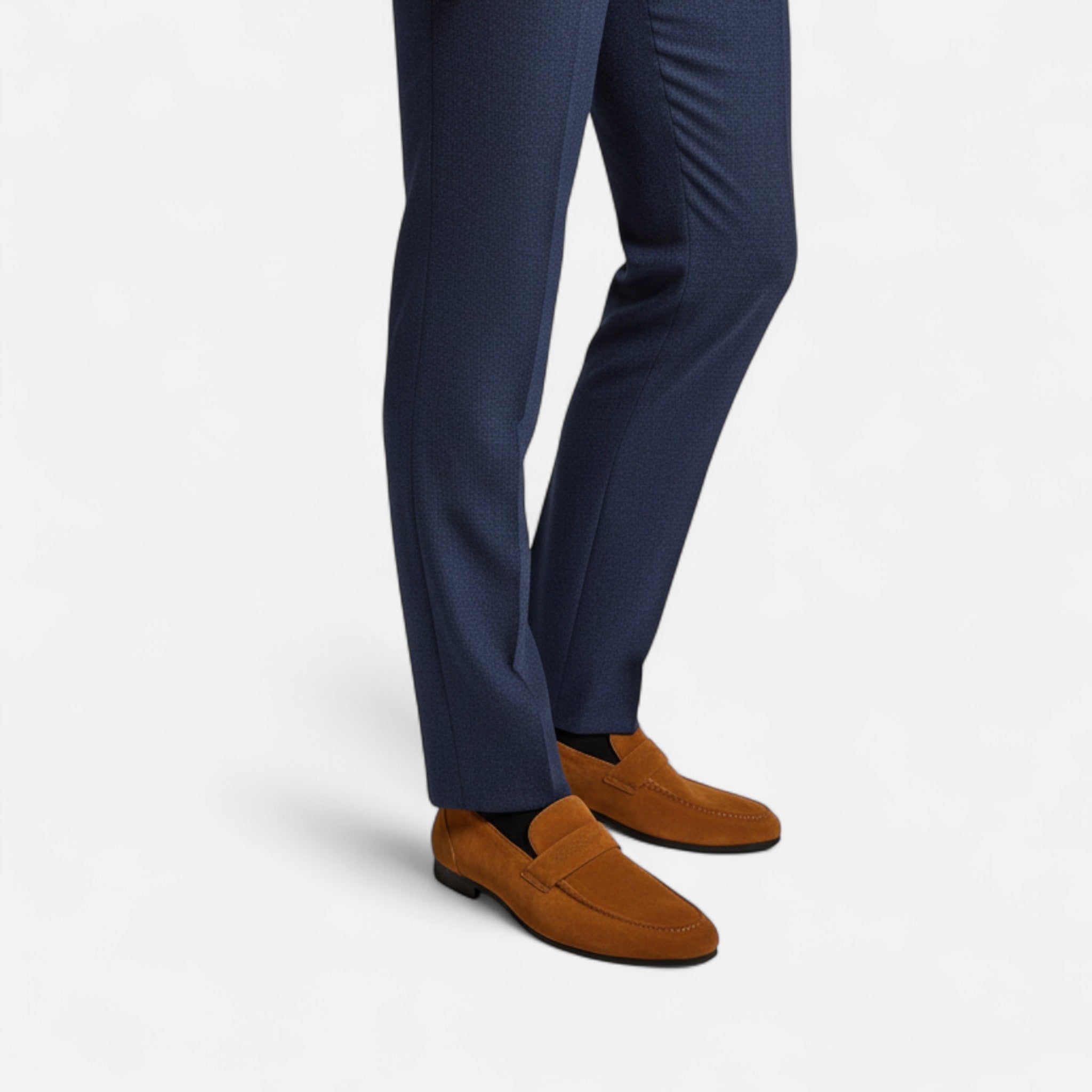 Men's Suede Penny Loafers | Classic Slip-On Dress Shoes