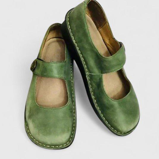 Women's Classic Mary Jane Flats | Rounded Toe Adjustable Strap Shoes