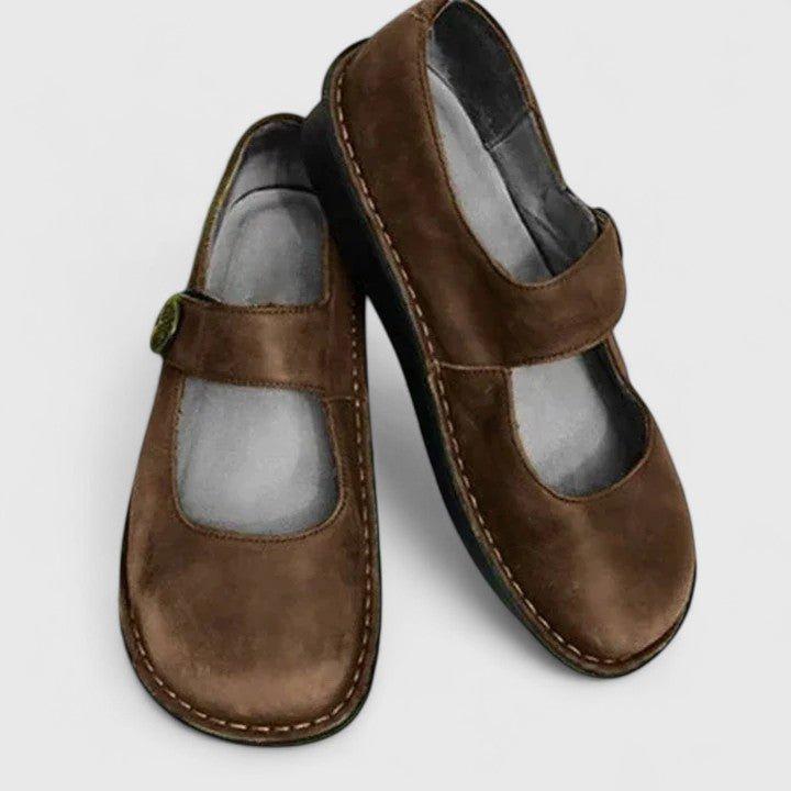 Women's Classic Mary Jane Flats | Rounded Toe Adjustable Strap Shoes
