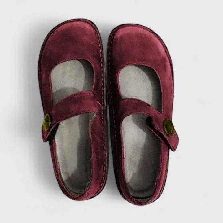 Women's Classic Mary Jane Flats | Rounded Toe Adjustable Strap Shoes