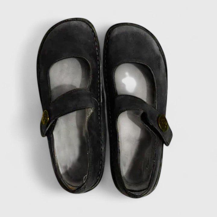 Women's Classic Mary Jane Flats | Rounded Toe Adjustable Strap Shoes