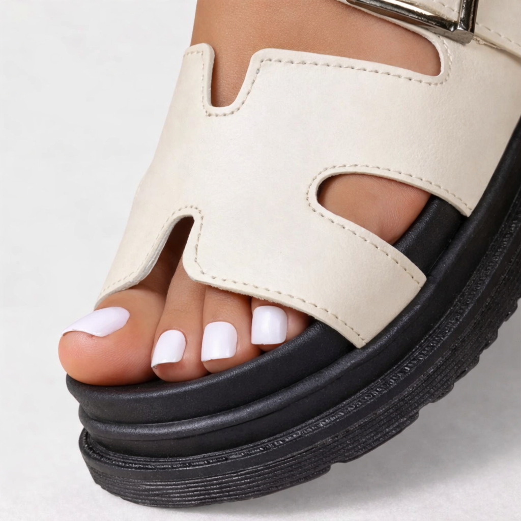 Women's Multi-Strap Buckle Flatform Sandals | Open Toe Summer Casual Shoes