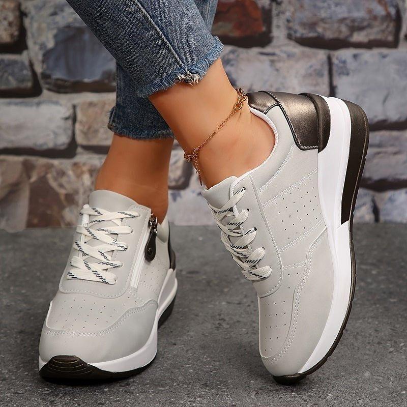 Women's Orthopedic Low-Cut Lace-Up Sneakers | Walking Shoes