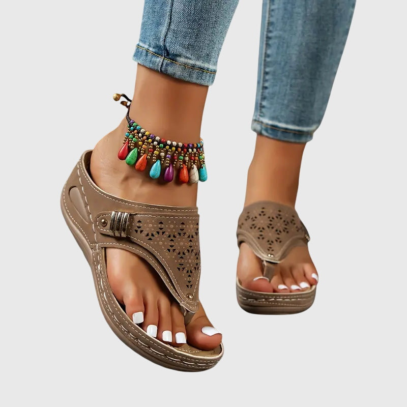 Women's Orthopedic Wedge Sandals | Ergonomic Heel Arch Support Slip-On