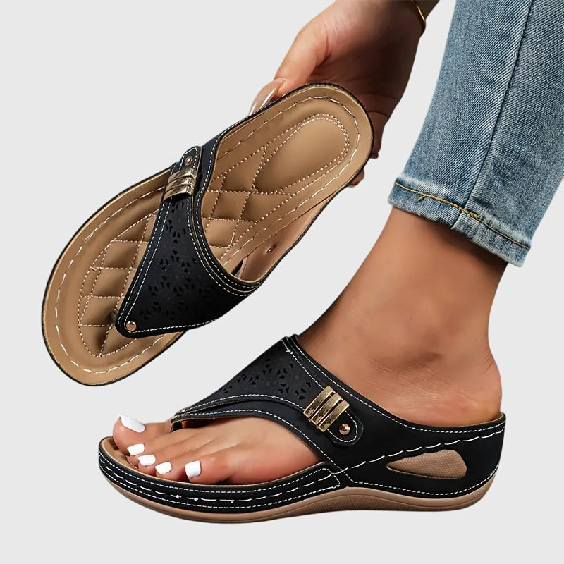 Women's Orthopedic Wedge Sandals | Ergonomic Heel Arch Support Slip-On