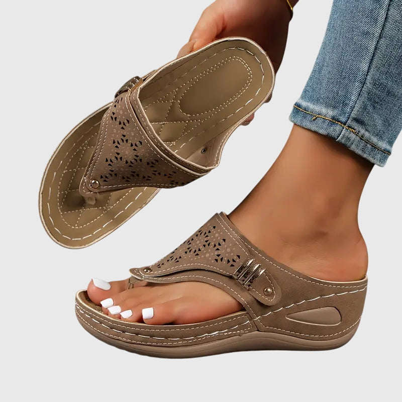 Women's Orthopedic Wedge Sandals | Ergonomic Heel Arch Support Slip-On