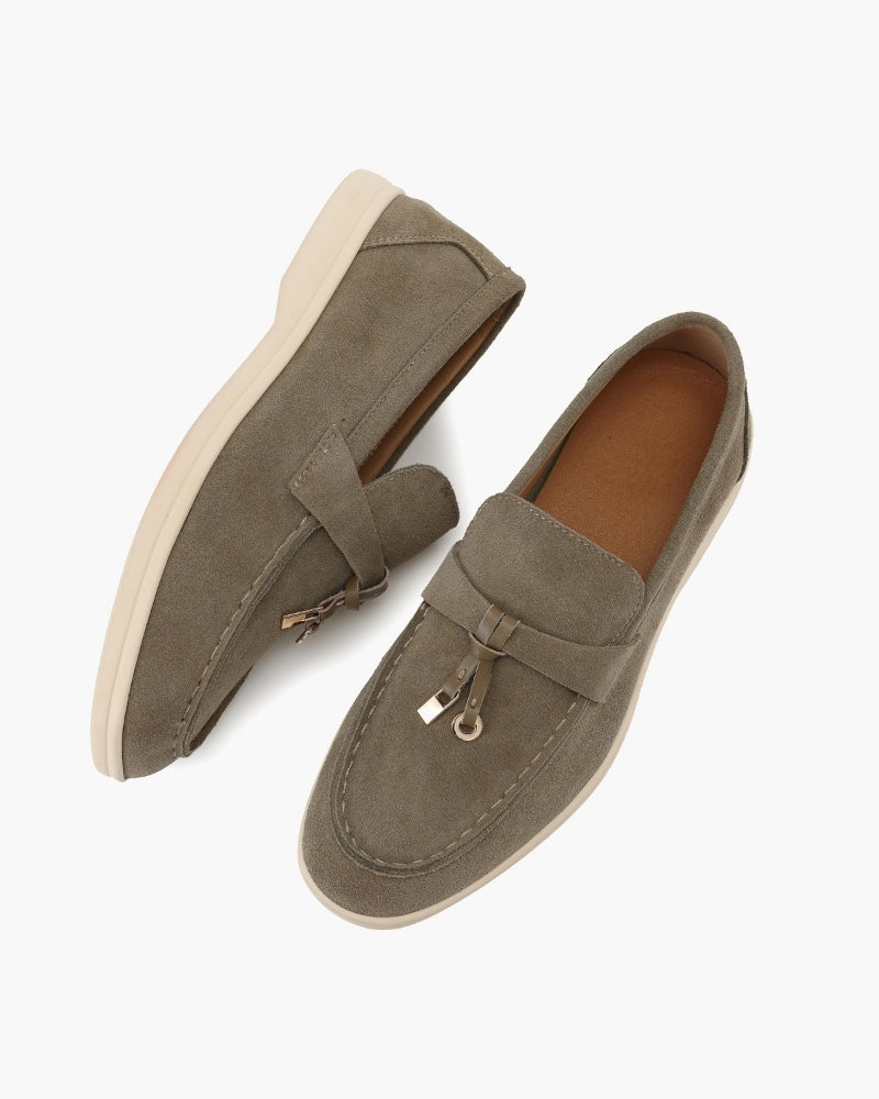 Women's Suede Loafers | Slip-On Flat Casual Everyday Shoes
