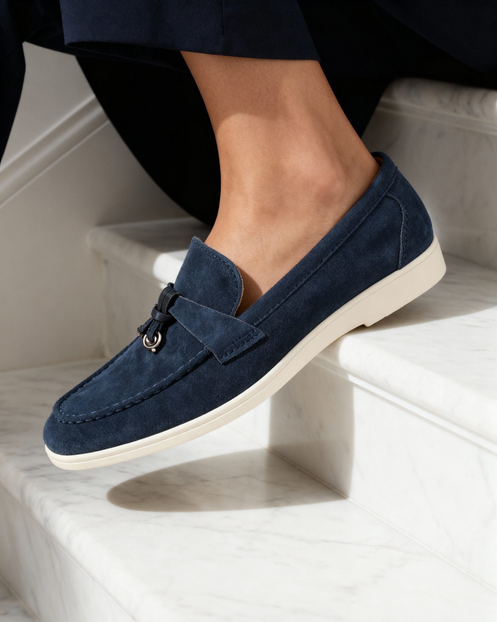 Women's Suede Loafers | Slip-On Flat Casual Everyday Shoes